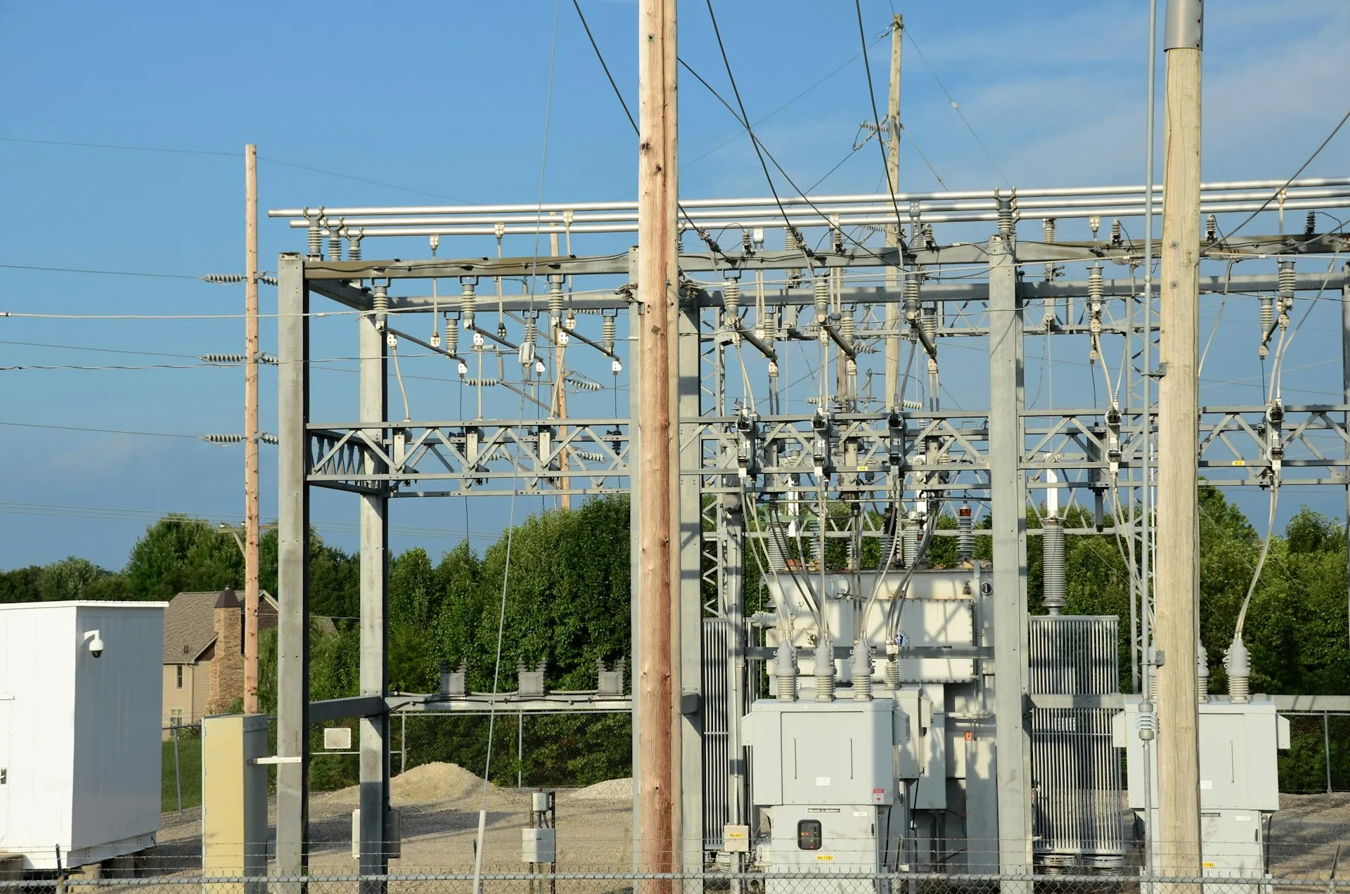 Medium-voltage transformer and switchgear at an industrial substation where the system grounding scheme is set