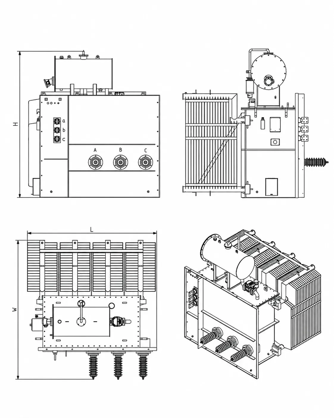 Entogo 10kV three-phase oil-immersed distribution transformer — view 2