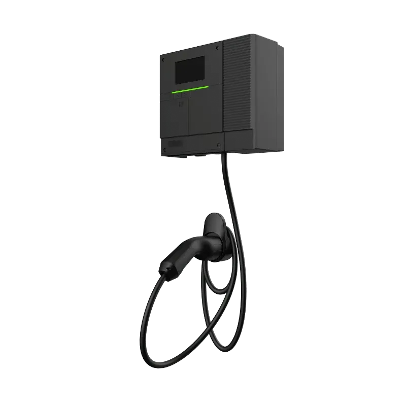 Borne de recharge CA commerciale Entogo Argo Pro 22 kW avec câble Type 2 et écran LCD de 4,3 pouces — view 2