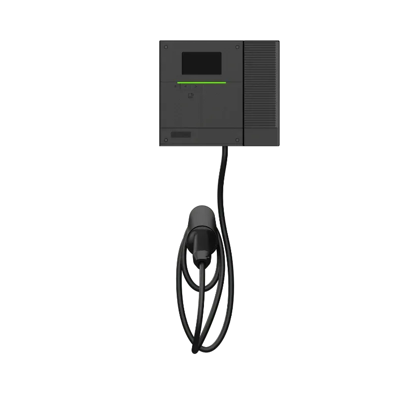 Borne de recharge CA commerciale Entogo Argo Pro 22 kW avec câble Type 2 et écran LCD de 4,3 pouces — view 3