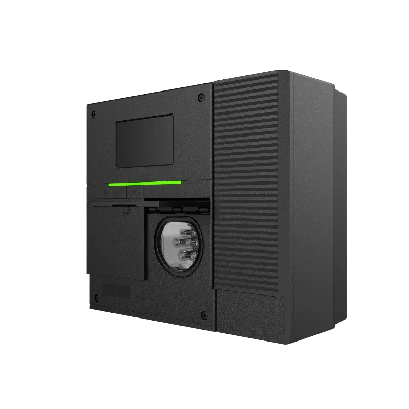 Entogo Argo Pro 22 kW commercial AC EV charger with Type 2 cable and 4.3-inch LCD display — view 2