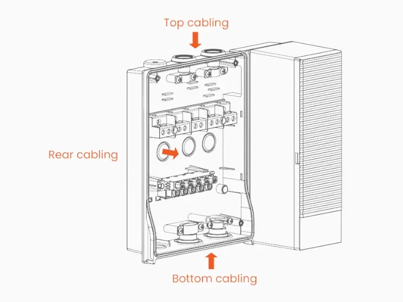 Borne de recharge CA commerciale Entogo Argo Pro 22 kW avec câble Type 2 et écran LCD de 4,3 pouces — view 10