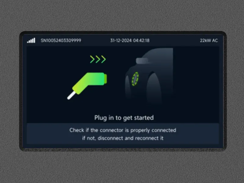 Borne de recharge CA commerciale Entogo Argo Pro 22 kW avec câble Type 2 et écran LCD de 4,3 pouces — view 18
