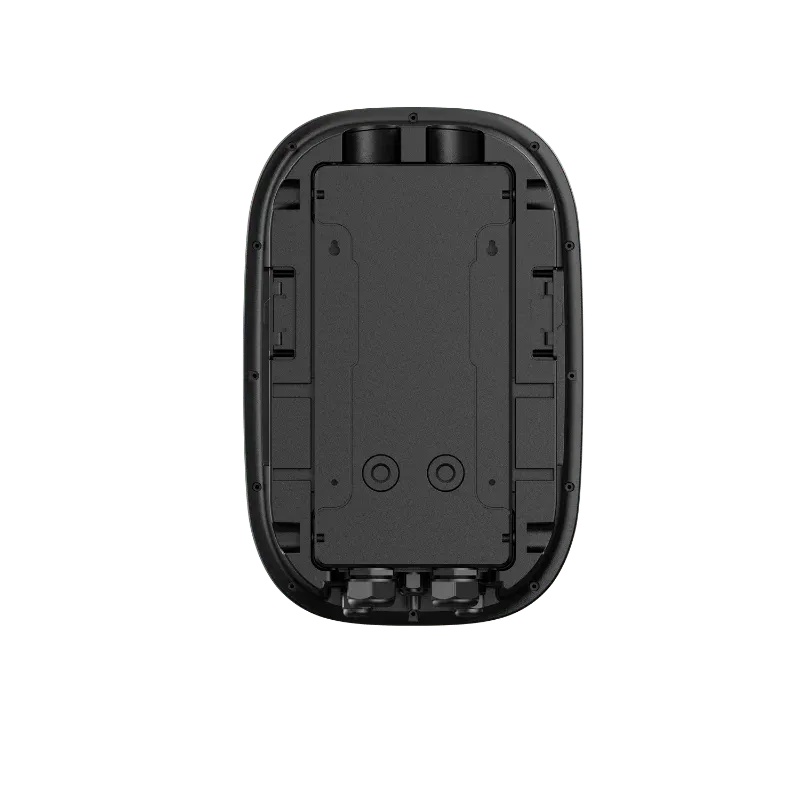 Borne de recharge CA commerciale sur socle Entogo Nano Duo Pro 2×22 kW avec deux câbles Type 2 et écran tactile de 7 pouces — view 13
