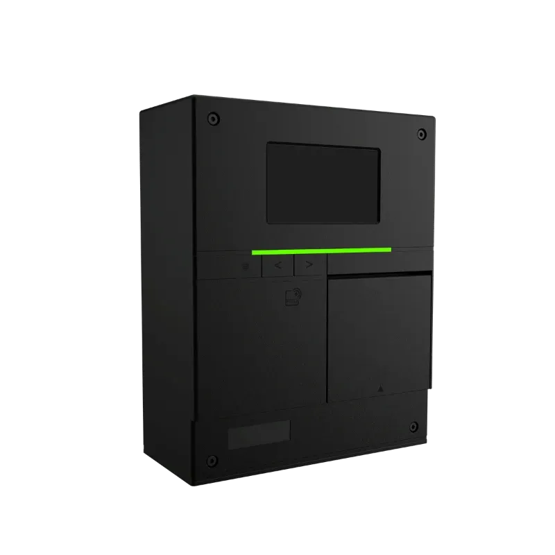 Borne de recharge CA résidentielle Entogo Argo Basic 11/22 kW avec câble Type 2 fixe, profil latéral — view 9