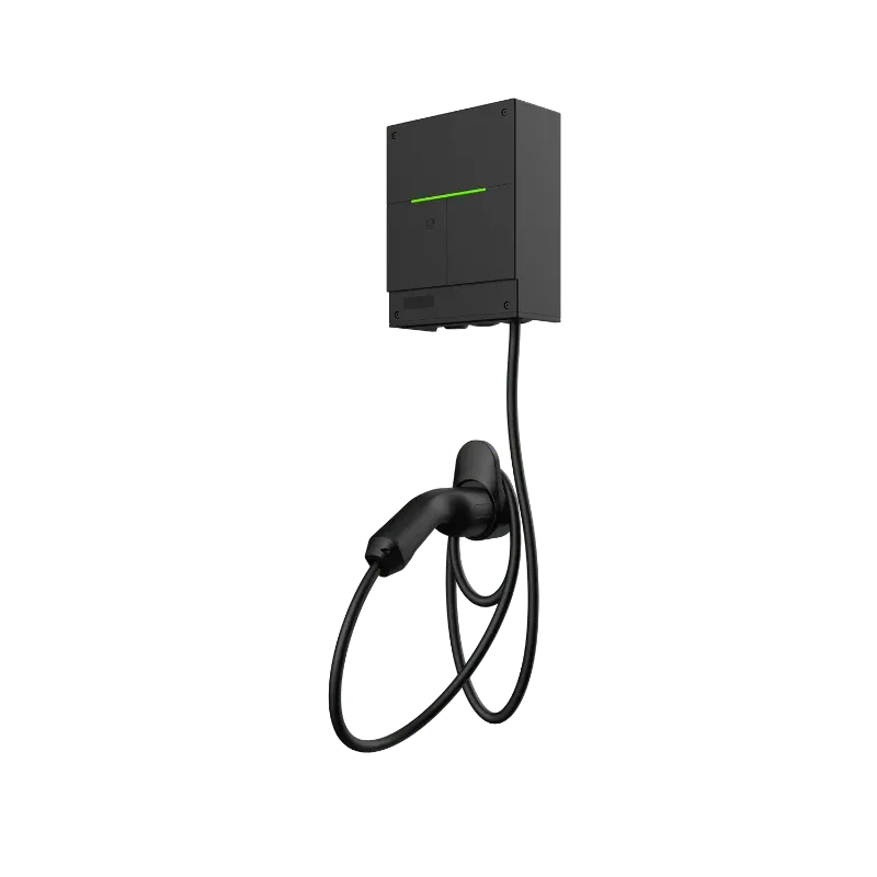 Borne de recharge CA résidentielle Entogo Argo Basic 11/22 kW avec câble Type 2 fixe, profil latéral — view 11