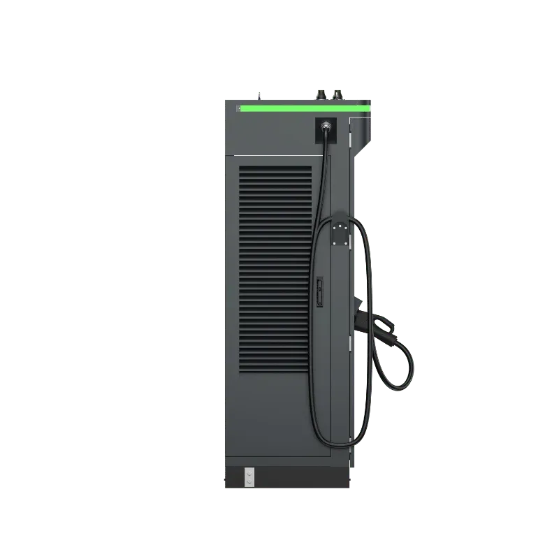 Borne de recharge CC ultrarapide Entogo Rocket 160-300 kW avec double connecteur CCS2 et gestion de câbles en hauteur — view 4
