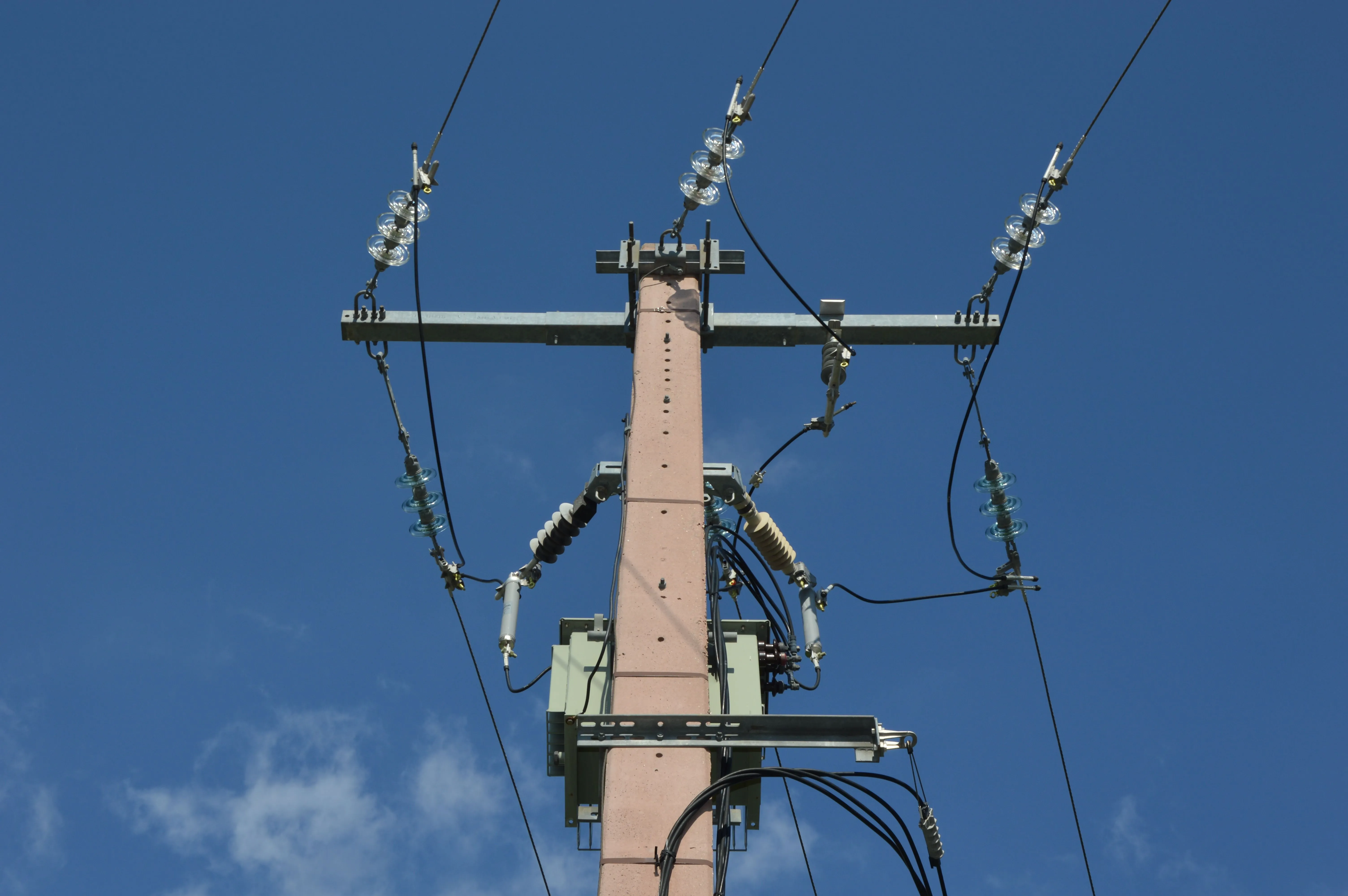 Dry-type and liquid-filled distribution transformers in an electrical power room