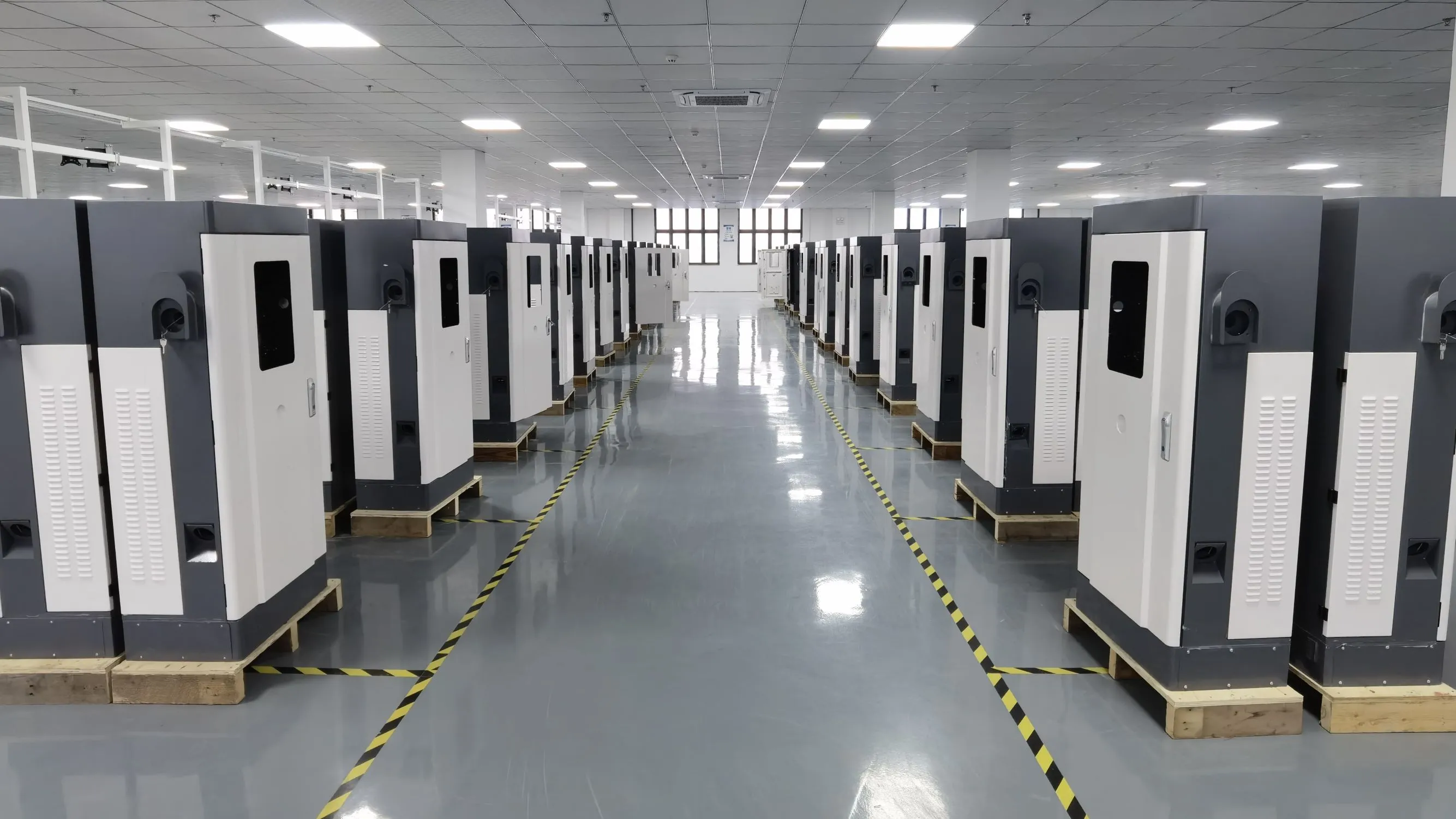 Entogo DC fast charger assembly line