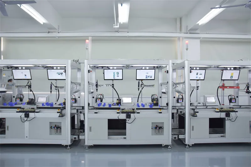 Entogo automated EV charger production line